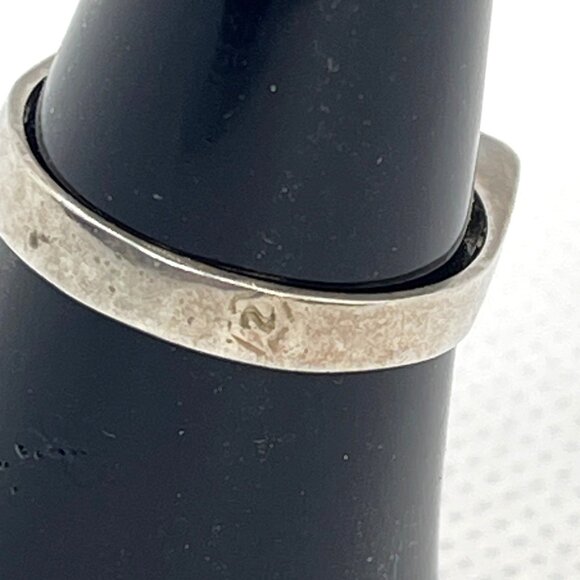 925 Sterling Silver Mexico Abalone Channel Inlay Iridescent Ring Size 6.25 VTG - Picture 13 of 15